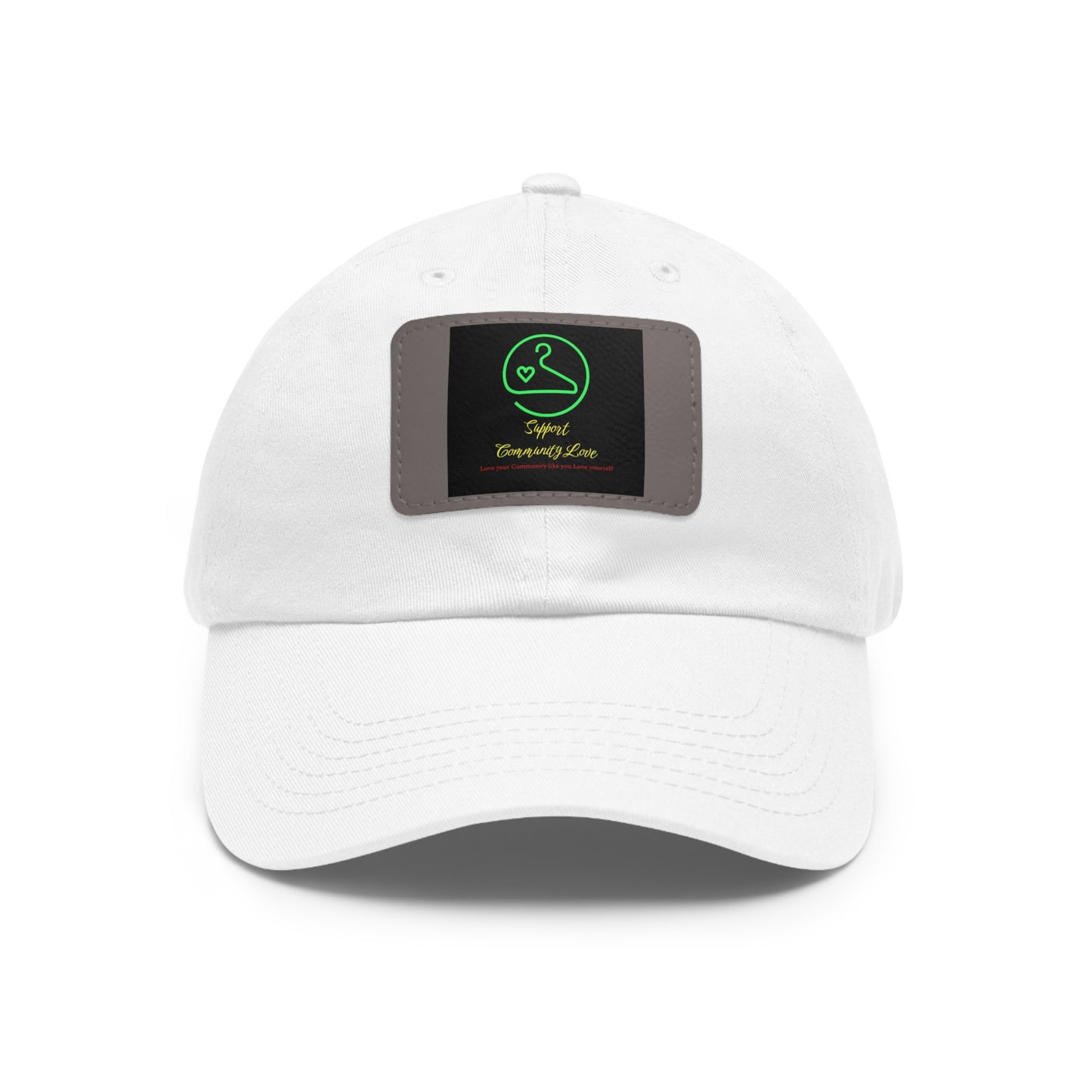 Dad Hat with Leather Patch (Rectangle)