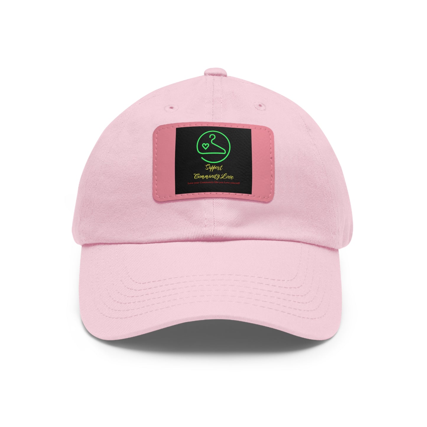 Dad Hat with Leather Patch (Rectangle)