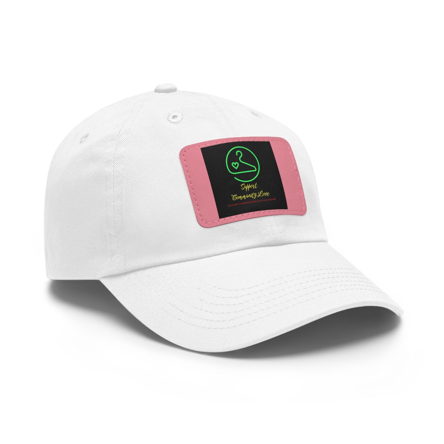 Dad Hat with Leather Patch (Rectangle)