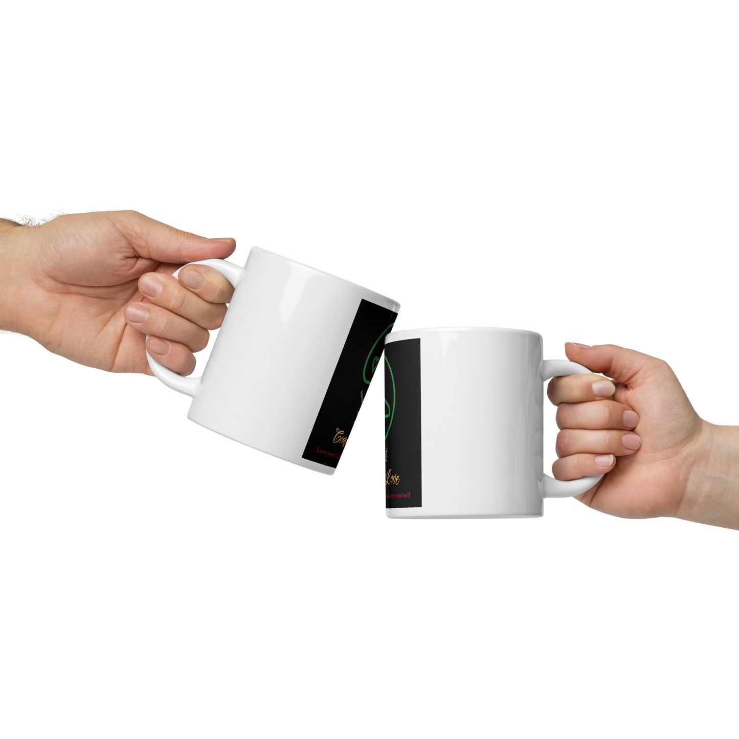 White glossy mug