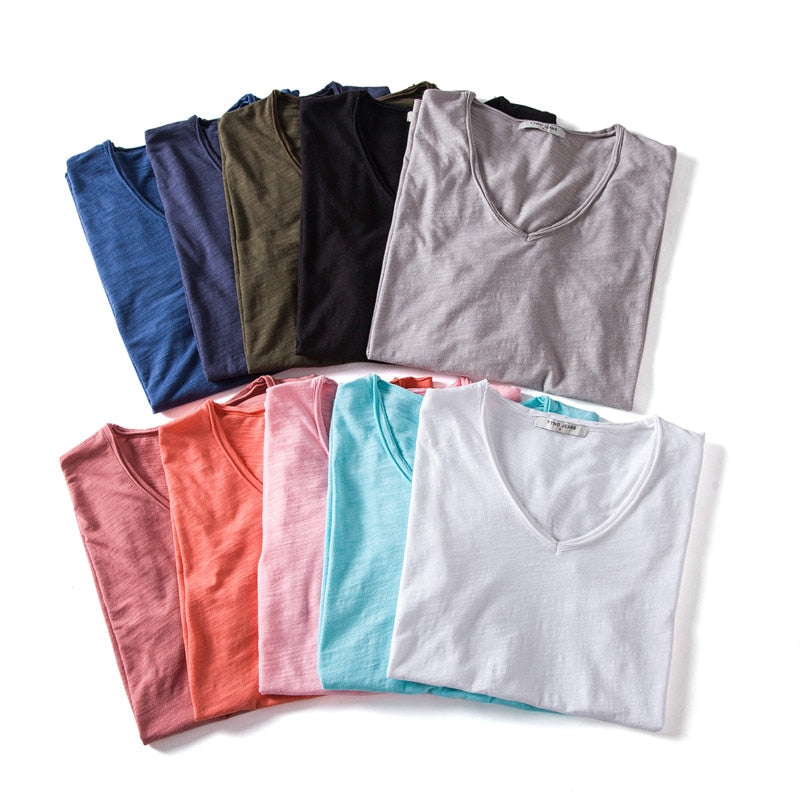 Men's Cotton V-Neck T-Shirt