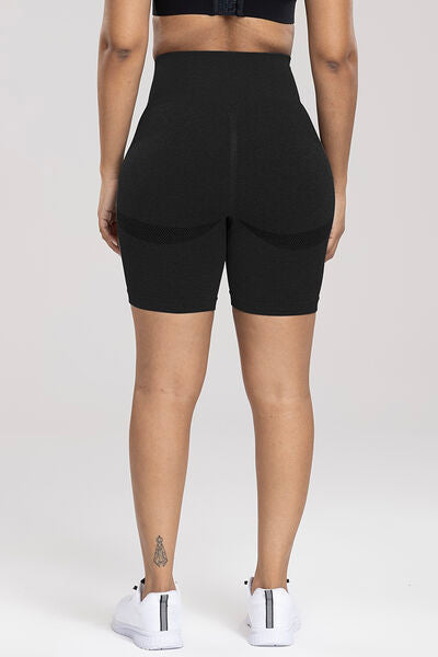 Wide Waistband High Waist Active Shorts