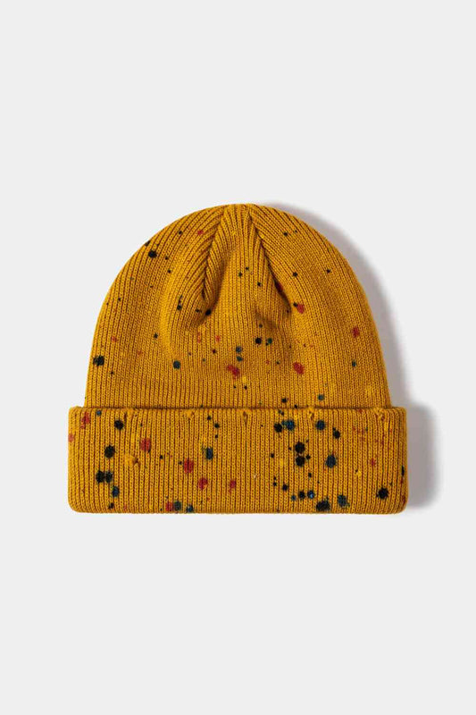 Confetti Rib-Knit Cuff Beanie